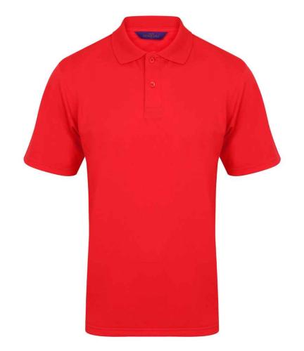 Henbury Coolplus? Wicking Piqu? Polo Shirt - RED - M